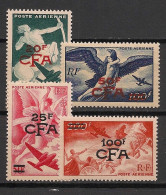 REUNION - 1949 - Poste Aérienne PA N°YT. 45 à 48 - Série Complète - Neuf* / MH VF - Posta Aerea