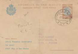 INTERO POSTALE SANMARINO 1968  (XM1310 - Postwaardestukken