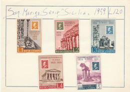 SERIE LINGUELLATA NUOVA SAN MARINO 1959 SERIE SICILIA (XM1123 - Neufs