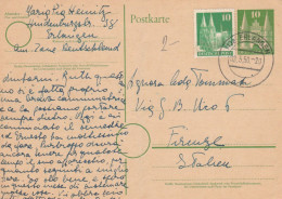 INTERO POSTALE GERMANIA 1950 FRANCOBOLLO AGGIUNTO (XM167 - Postkaarten - Gebruikt