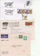 4 LETTERE INDIA DIRETTE IN ITALIA (XM678 - Briefe U. Dokumente