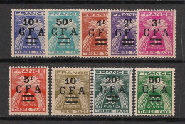 REUNION - 1949-50 - Taxe TT N°YT. 36 à 44 - Série Complète - Neuf Luxe ** / MNH - Timbres-taxe