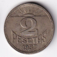 MONEDA DE ESPAÑA DE 2 PESETAS DEL AÑO 1937 (COIN) CONSEJO ASTURIAS Y LEON - Otros & Sin Clasificación