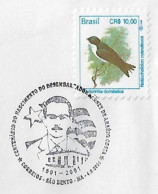 Brazil 2001 Cover Commemorative Cancel Centenary Of The Birth Of Judge Sarney De Araújo Costa From São Bento - Lettres & Documents