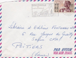 CONGO - 1962 -- Lettre De BRAZZAVILLE  Pour POITIERS-86 (France)...tp Seul Sur Lettre ....cachet - Otros & Sin Clasificación