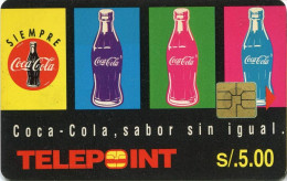 Lote TTE56, Peru, Tarjeta Telefonica, Phone Card, Telepoint, Coca Cola, Coke, Botellas - Pérou