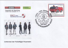 AUSTRIA Cover 124,firemen - Sapeurs-Pompiers