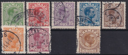 DENMARK 1913 - Canceled - Mi 67-73, 75 - Oblitérés