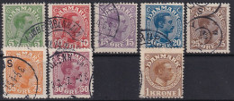 DENMARK 1913 - Canceled - Mi 67-73, 75 - Used Stamps