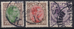 DENMARK 1918 - Canceled - Mi 107-109 - Gebruikt