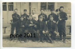 Carte Photo Originale Militaria - Groupe De Soldats Militaires - War 1914-18