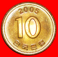 * PAGODA (1983-2006): SOUTH KOREA  10 WON 2005 MINT LUSTRE! · LOW START ·  NO RESERVE! - Korea (Süd-)