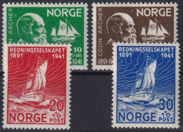 NORWAY 1941 - MLH - Mi 232-235 - Complete Set! - Unused Stamps