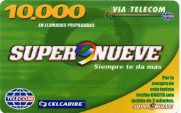 Lote TT249, Colombia, Tarjetas Telefonicas, Phone Cards, Super Nueve, 10.000, Mint - Kolumbien