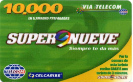 Lote TT249, Colombia, Tarjetas Telefonicas, Phone Cards, Super Nueve, 10.000, Mint - Colombia