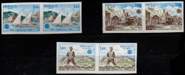 Monaco Yvert 1186/88 Série Complète En Paires Non-Dentelés NSC / MNH / ** Europa 1979 - Plaatfouten En Curiosa