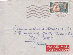 Fédération Du MALI --1960 - Lettre DAKAR  Pour POITIERS-86 (France) Timbre Seul  Poisson Sur Lettre..cachet - Mali (1959-...)