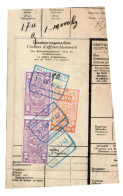 Fragment Bulletin D'expedition TR, Obliterations Centrales Nettes WAARSCHOOT (bleues) - Usati