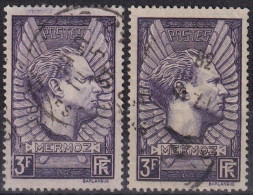 FRANCE 1937 - Canceled - YT 338, 338a - Oblitérés