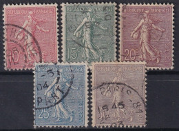 FRANCE 1903 - Canceled - YT 129-133 - Used Stamps