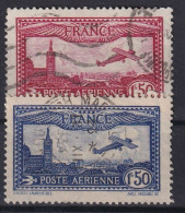 FRANCE 1930 - Canceled - YT 5, 6 - Poste Aérienne - 1927-1959 Afgestempeld