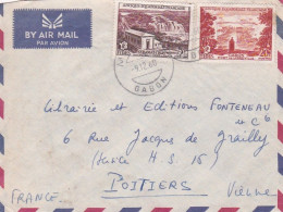 A.E.F ---1960-- Lettre De M'BIGON  Pour POITIERS-86 (France).... Composition De Timbres  Sur Lettre....... - Briefe U. Dokumente