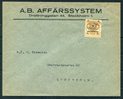 1920 Sweden Stockholm Stadspost Local Post Cover - Local Post Stamps