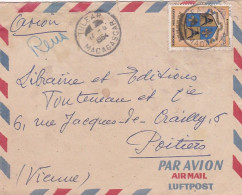 MADAGASCAR--1964-- Lettre De TULEAR  Pour POITIERS-86 (France)....timbre (blason)  Seul Sur Lettre....... - Madagaskar (1960-...)