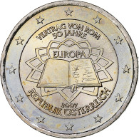 Autriche, 2 Euro, Traité De Rome 50 Ans, 2007, Vienna, SPL, Bimétallique - Oostenrijk