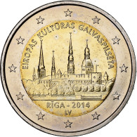 Lettonie, 2 Euro, Eiropas Kulturas Galvaspilseta, 2014, Colorisé, SPL - Latvia