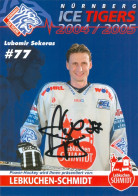 Autogramm Eishockey AK Lubomir Sekeras Nürnberg Ice Tigers 04-05 NIT Dukla Trenčín Södertälje Malmö MIF Zlín Jaroslawl - Wintersport