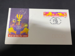 16-12-2023 (2 W 19) Australia Christmas Island (1 FDC Cover) 1997 - Chinese New Year Of The OX - Christmas Island