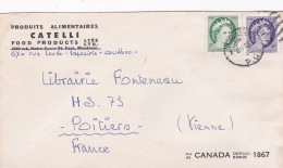 Canada --1960 - Lettre LAPRAIRIE  Pour POITIERS-86 (France)....timbres  Sur Lettre.....cachet   20-09-60 - Cartas & Documentos