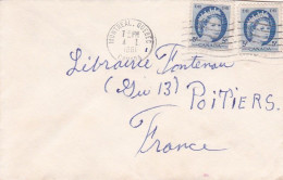 Canada --1961 - Lettre MONTREAL  Pour POITIERS-86 (France)....timbres  Sur Lettre.....cachet   4-1-61 - Cartas & Documentos