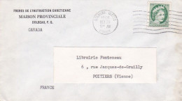 Canada --1960 - Lettre DOLBEAU  Pour POITIERS-86 (France)....timbre Seul  Sur Lettre.....cachet   20-10-60 - Storia Postale