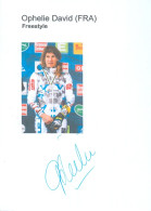 Autogramm AK Freestyle Skicross Ophélie David Ofelia Rácz Cucq Weltmeisterin Olympia Frankreich France French Olympia - Autographes