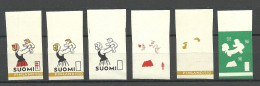 FINLAND 1950 Christmas Noel Weihnachten Vignette Poster Stamp PROOFS MNH Original Gum - Unused Stamps