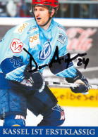 Autogramm Eishockey AK Dominic Auger EC Kassel Huskies 08-09 Starbulls Rosenheim SERC Schwenningen Bietigheim-Bissingen - Sport Invernali