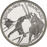 Monnaie, France, Ski Acrobatique, 100 Francs, 1990, Albertville 92, FDC, Argent - Commémoratives