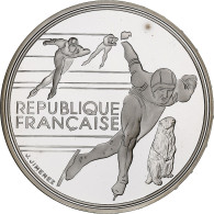 Monnaie, France, Patinage De Vitesse, 100 Francs, 1990, Albertville 92, FDC - Herdenking
