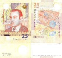 Morocco 25 Dirhams 2012 "25th Anniversary Of State Printing Works" P-73 UNC - Marokko