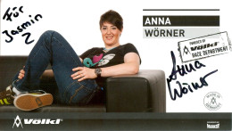 2) Autogramm AK Freestyle Skicross Anna Wörner Garmisch-Partenkirchen Olympionikin Olympia Olympische Spielen Germany - Autografi