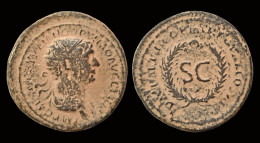 Trajan AE Semis Legend In Wreath - The Anthonines (96 AD To 192 AD)