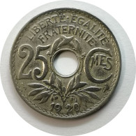 1920 - 25 Centimes Lindauer Non Souligné, Cupronickel France / KM#867a - 25 Centimes