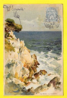 CPA 06 Menton  Le Cap Martin Le Gouffre Illustrateur 1905 LOUIS LESSIEUX - Lessieux