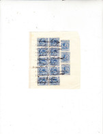 ITALIA  - Unificato 35 (13 Esemplari Su Ritaglio Di Documento) - Revenue Stamps