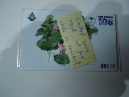 THAILAND USED  LIMITED  NOT FOR SALE CARDS PIN 108 FLOWERS - Bloemen