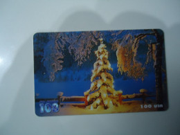 THAILAND USED  CARDS PIN 108 FLOWERS TREE  CHRISTMAS - Weihnachten