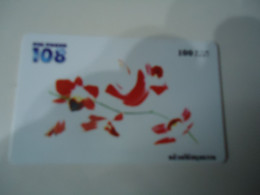 THAILAND USED  CARDS PIN 108  FLOWERS - Flores