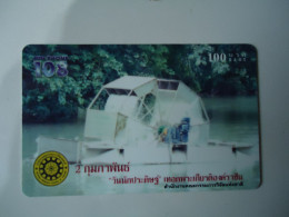 THAILAND USED  CARDS PIN 108  RIVER BOATS - Schiffe